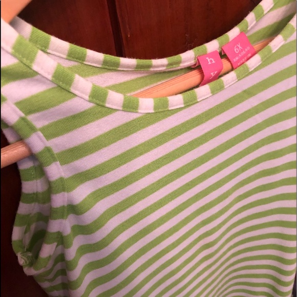 Hype Girls Green & White Striped Sleeveless Dress - Picture 3 of 4
